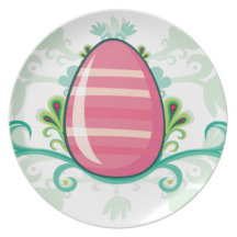 Pink Easter Egg Plates