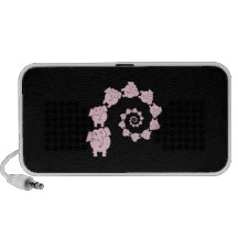 Pink elephant spiral. laptop speaker