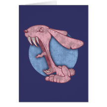 Pink Evil Bunny Cards