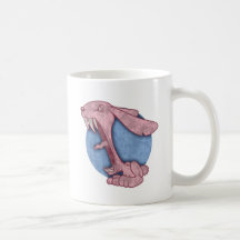 Pink Evil Bunny Coffee Mugs