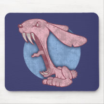 Pink Evil Bunny Mousepad