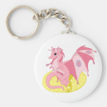 Pink Fae Dragon Hatchling Keychain