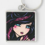Pink Feathers Fairy Fantasy Art by Hannah Lynn Key Chains