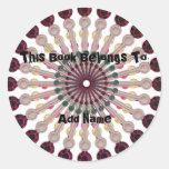 Pink Firework Bookplate Sticker