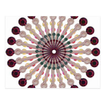 Pink Firework Postcard