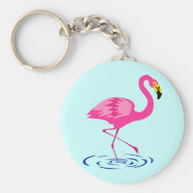 Pink Flamingo Keychains