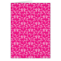 Pink Flamingo note cards