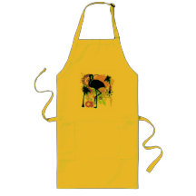 Pink Flamingo Silhouette Apron
