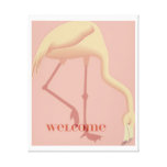 Pink Flamingo Welcome Gallery Wrap Canvas