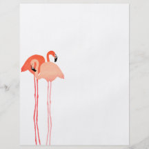 Pink Flamingos Beach Wedding Flyer Design