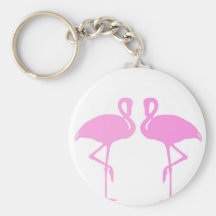 Pink Flamingos Key Chain