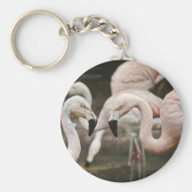 Pink flamingos key chains