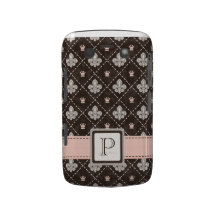 Pink Fleur de Lis Blackberry Bold Case Cover