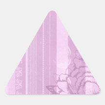 Pink Flora Triangle Sticker
