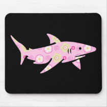 Pink Floral Shark Mousepad