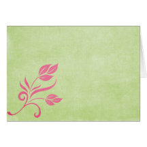 Pink Floral Silhouette Card