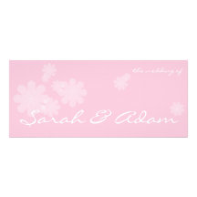 Pink floral wedding/engagement invitation