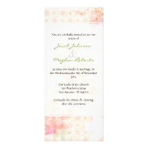 Pink Floral Wedding Invitation