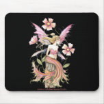 Pink Flower Fairy Art Mouse Pads