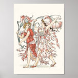 Pink Flower Girls Posters