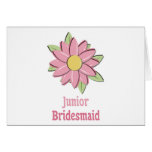 Pink Flower Junior Bridesmaid Cards
