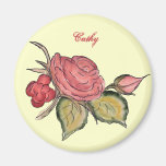 Pink Flower Magnet