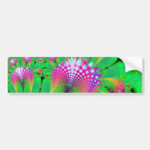 Pink Flower modern abstract art fractal Bumper Stickers