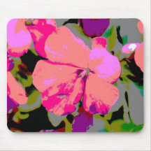 Pink Flower Mouse Mat