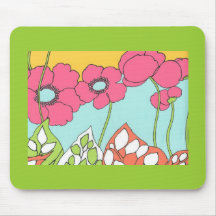 Pink Flower Mouse Pad