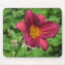pink flower mouse pad