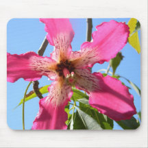 pink flower mouse pad