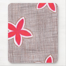 pink flower mouse pad