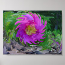 Pink Flower Pinwheel Poster