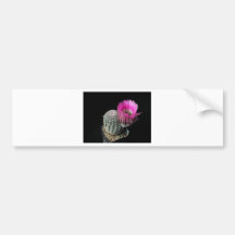 PINK FLOWER POT BUMPER STICKER