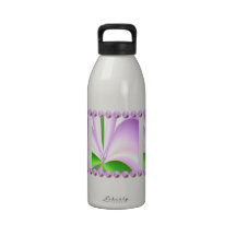 Pink Flower Water Bottle