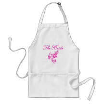 Pink Flowers Bride Products Aprons