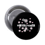 Pink Flowers on Black Bridesmaid 
