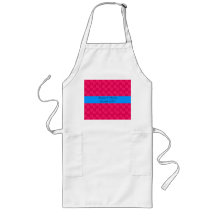 Pink flowers wedding favours apron