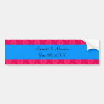 Pink flowers wedding favours bumper sticker
