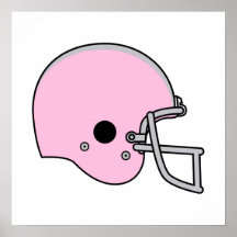 Pink Football Helmet Print