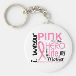 Pink For Hero In Life 2 Mother Breast Cancer Key Chains