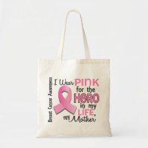 Pink For Hero In My Life 3 Mother Breast Cancer Bag