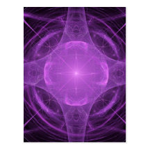 Pink Fractal Postcard