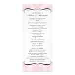 Pink French Lace Wedding Program Personalized Invites