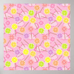 Pink Fruity Lollipop Poster