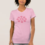 Pink funky lonely flower tee shirts