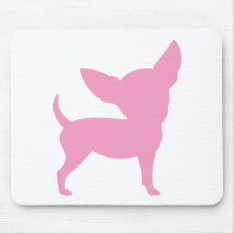 Pink Funny Chihuahua Mouse Mat