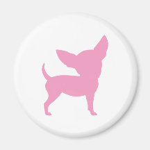 Pink Funny Chihuahua Refrigerator Magnets