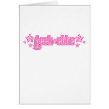 Pink Geekette Greeting Card
