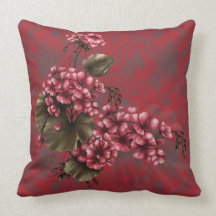 Pink Geraniums Pillows